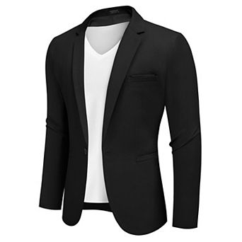 COOFANDY Men' Casual Blazers Sport Coats Slim Fit Cotton Sport Jackets 1 Button Lightweight Suit