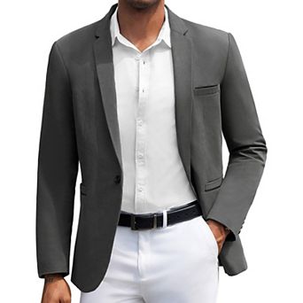 COOFANDY Men' Casual Blazers Sport Coats Slim Fit Cotton Sport Jackets 1 Button Lightweight Suit