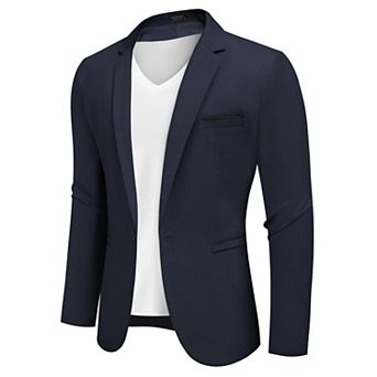 COOFANDY Men' Casual Blazers Sport Coats Slim Fit Cotton Sport Jackets 1 Button Lightweight Jackets