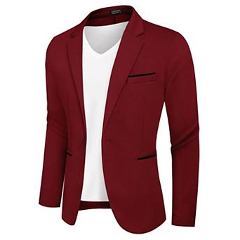 COOFANDY Men' Casual Blazers Sport Coats Slim Fit Cotton Sport Jackets 1 Button Lightweight Suit
