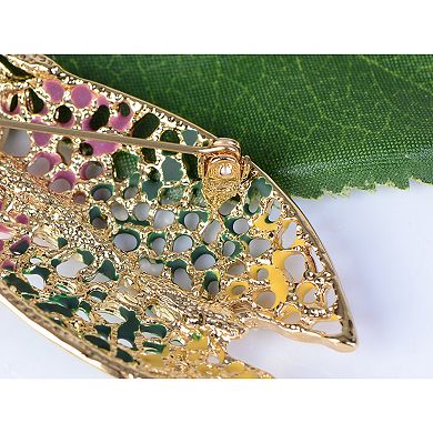 Cute Crystal Filigree Insect Beetle Bug Rainbow Pride Convertible to Pendant Brooch Pin