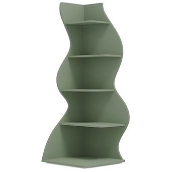 5 tier Storage Shelf Unit with Adjustable Shelves for Books, Décor, and Plants