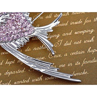 Crystal Rhinestone Fish Jewelry Pin Brooch
