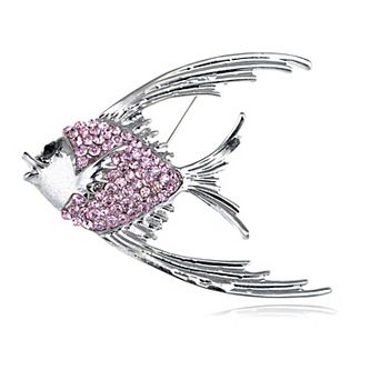 Crystal Rhinestone Fish Jewelry Pin Brooch
