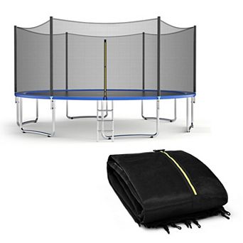 Trampoline Safety Net Replacement with Double Zipper and PE Mesh