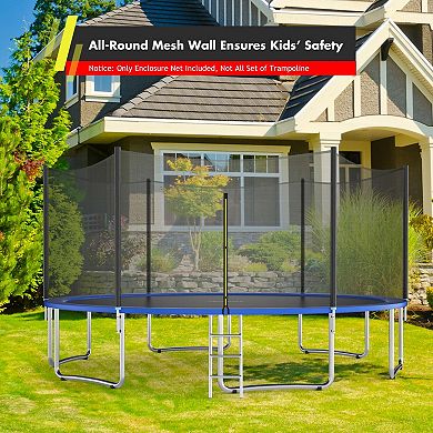 Trampoline Safety Net Replacement with Double Zipper and PE Mesh