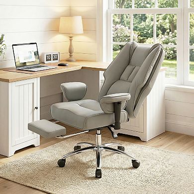 HOMCOM Executive Office Chair, High Back Reclining Desk Chair