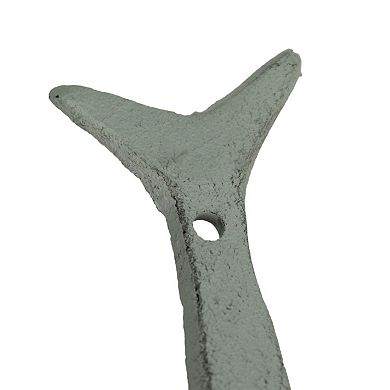 Set of 3 Flipping Fish Wall Hooks - 4" - Blue, Gray, White - Coastal Decor