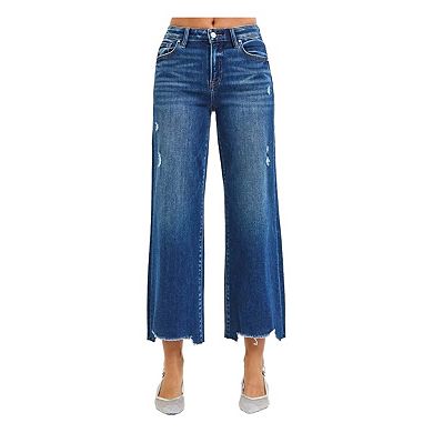 RISEN High Rise Crop Wide Leg Jeans