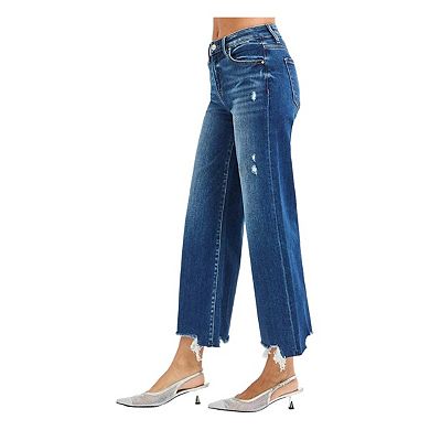 RISEN High Rise Crop Wide Leg Jeans