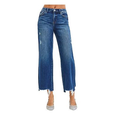 RISEN High Rise Crop Wide Leg Jeans