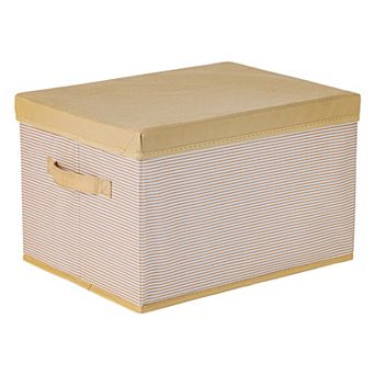 Storage Cube, Fabric Storage Bin with Handles and Lid for Shelves Closet, Collapsible Storage Basket