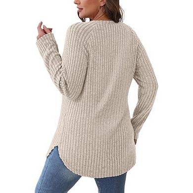 Dressy Tunic Crewneck Sweaters