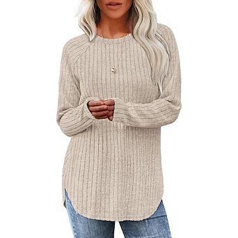 Dressy Tunic Crewneck Sweaters