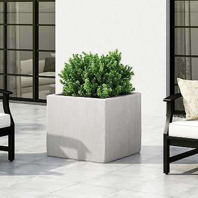 KWPZQEB Magnesium Oxide 21.5" Square Planter Box with with Drainage Hole