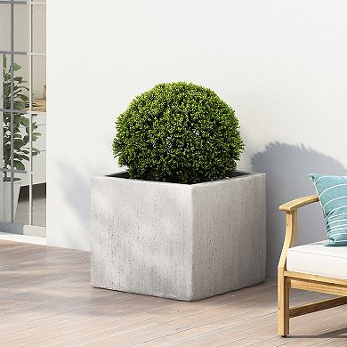 KWPZQEB Magnesium Oxide 21.5" Square Planter Box with with Drainage Hole