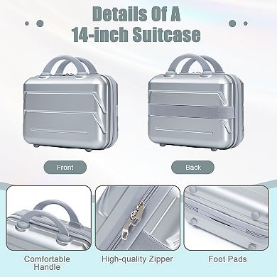 KWPZQEB 2PCS Versatile Travel Luggage Set with Silent Double-Row Spinner Wheels&Compartmental Design