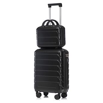 KWPZQEB 2 pc Versatile Travel Luggage Set with Silent Double-Row Spinner Wheels&Compartmental Design