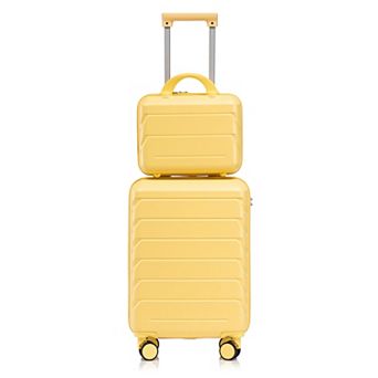KWPZQEB 2 pc Versatile Travel Luggage Set with Silent Double-Row Spinner Wheels&Compartmental Design