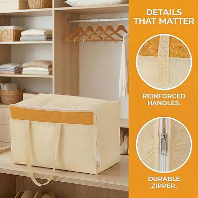 1 Pack Clothes Storage, Foldable Storage Bags, Moving Bags for Organizing Clothing, Comforter