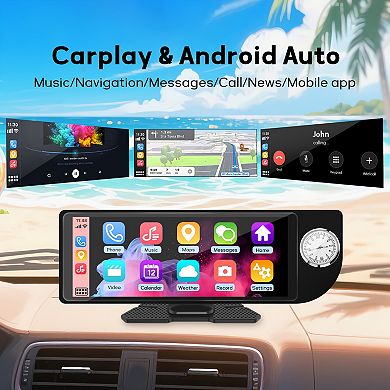 10.26" Android Auto & Apple CarPlay Digital Media Receiver with HD Rear Camera