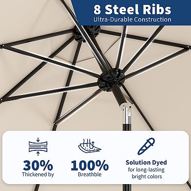 ANIXOL 10FT Patio Umbrella with Tilt and Crank, UV Protection Waterproof