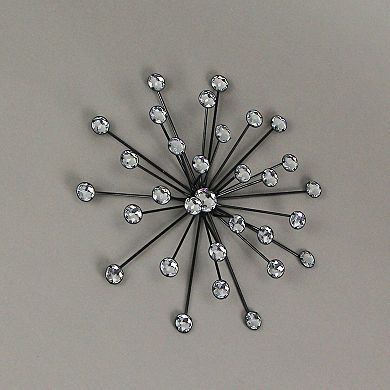 Jeweled 3D Bursting Star Wall Sculpture Set of 3