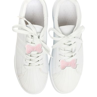 Plush Bone Shoelace Charms 1 Pair