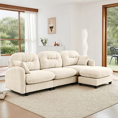 Leisure sofa, cloud-shaped combination sofa, with high-density foam, more comfortable