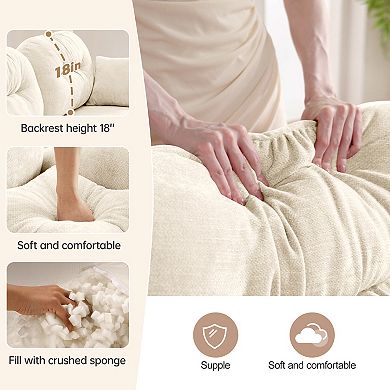 Leisure sofa, cloud-shaped combination sofa, with high-density foam, more comfortable