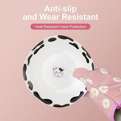 Oven gloves and pot handles heat-resistant and non-slip