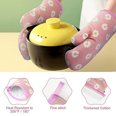 Oven gloves and pot handles heat-resistant and non-slip