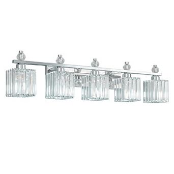 Modern 5-Light Crystal Vanity Light for Bathroom
