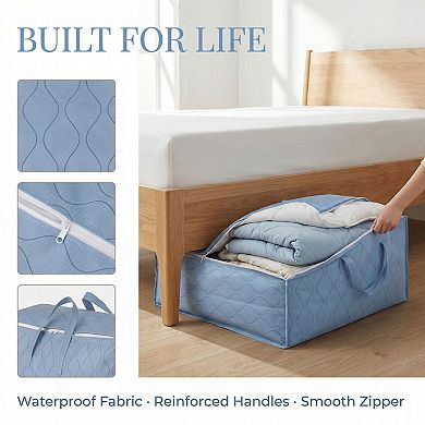 1 Pcs Clothes Storage, Foldable Storage Bag, Wavy Moving Bag for Organizing Comforter