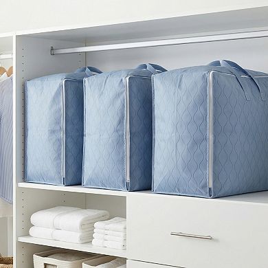 1 Pcs Clothes Storage, Foldable Storage Bag, Wavy Moving Bag for Organizing Comforter