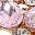 Gold Tone Pink White