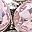 Silver Tone Pink White