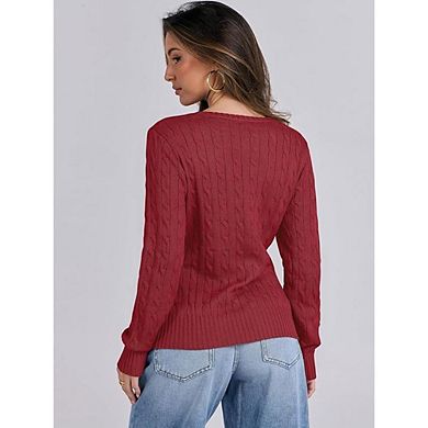 Fitted Business Casual Knit Sweater