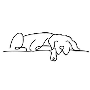 Vintage-Style Dog Wall Decor in Metal for Kitchen, Bathroom, or Modern Interiors