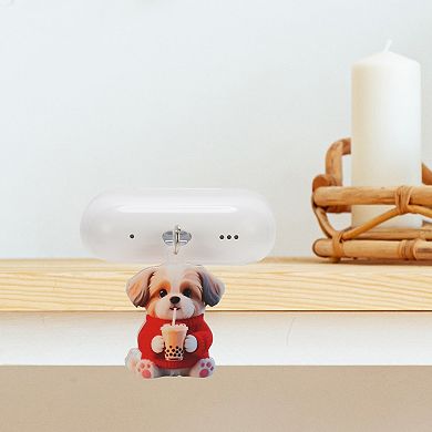 Dog Pendants Dust Plug Charm for Lightning Red Light Brown 2 Pcs