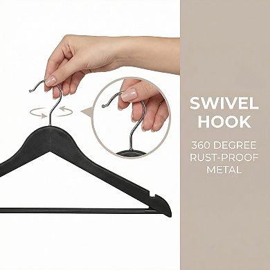 10 Packs Plastic Non-Slip Hangers, Durable Space Saving Clothes Hangers for Clothing Closet Coats