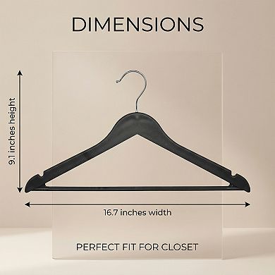 10 Packs Plastic Non-Slip Hangers, Durable Space Saving Clothes Hangers for Clothing Closet Coats