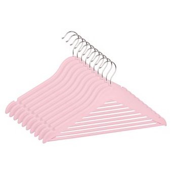 10 Packs Plastic Non-Slip Hangers, Durable Space Saving Clothes Hangers for Clothing Closet Coats