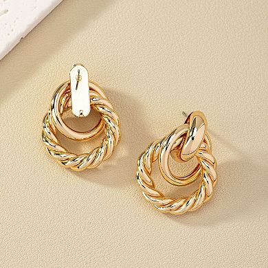 Women's Double - Hoop Intertwined Earrings