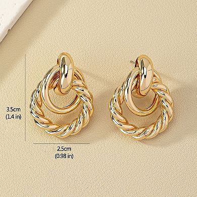 Women's Double - Hoop Intertwined Earrings