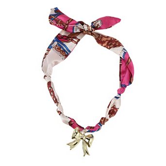 Versatile Scarf Necklace with Charm Adjustable Tie 1 pc