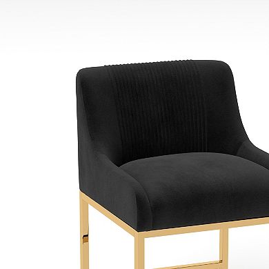 SEYNAR Modern Glam Velvet Golden Matel Frame Counter or High Bar Stools Set of 4