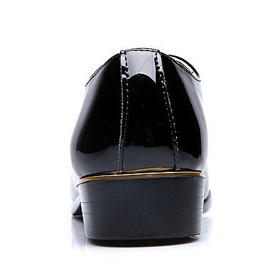 Men's Patent Leather Oxfords Formal Lace-Up Dress Shoes