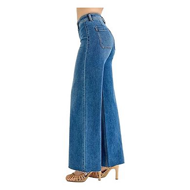 RISEN High-Waisted Wide Leg Jeans