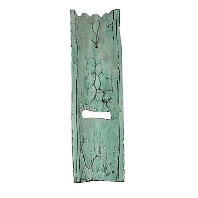 Set of 2 Polynesian Tiki Mask Wall Hangings - 20" - Aqua Blue